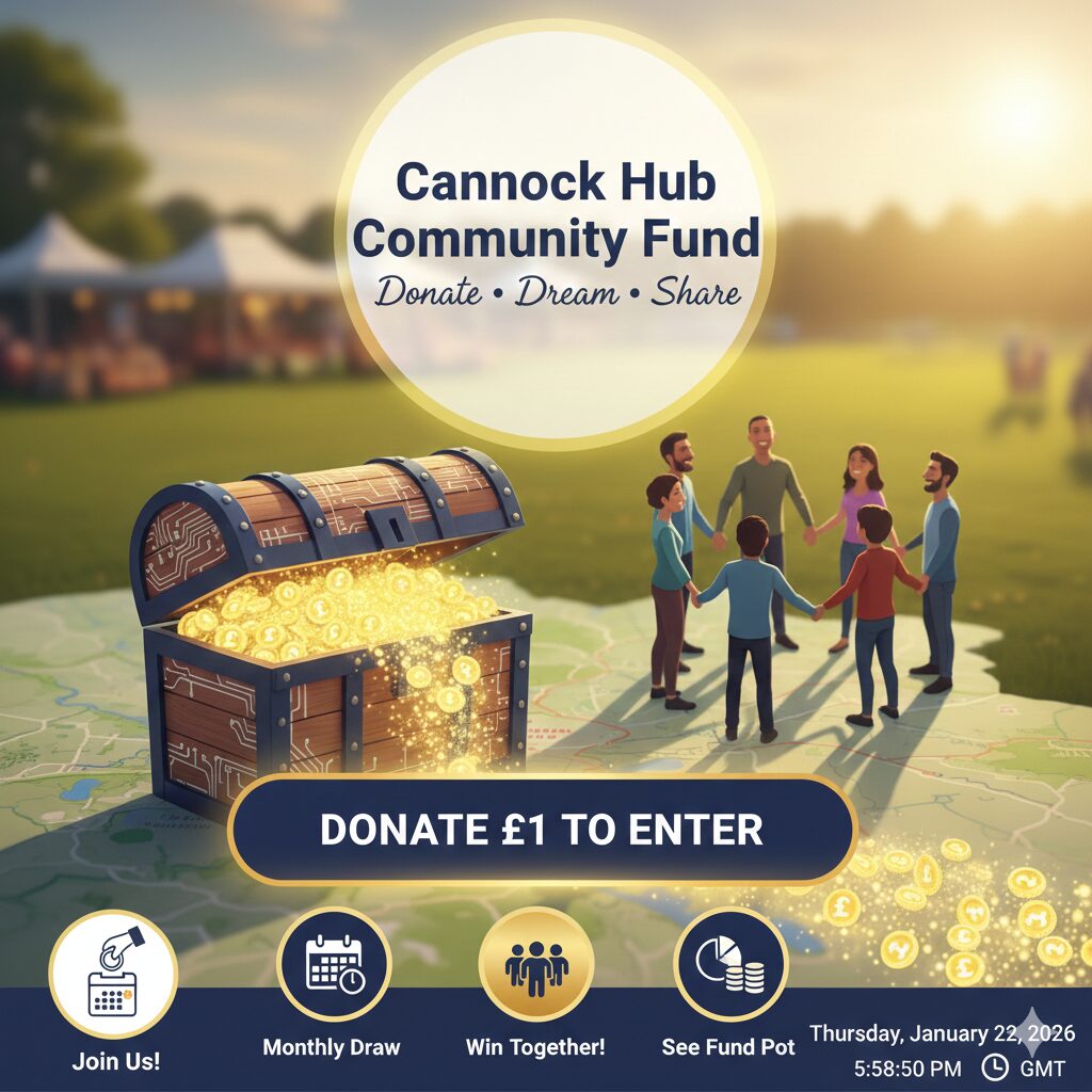 showing a group of people involved in cannock hub community fund