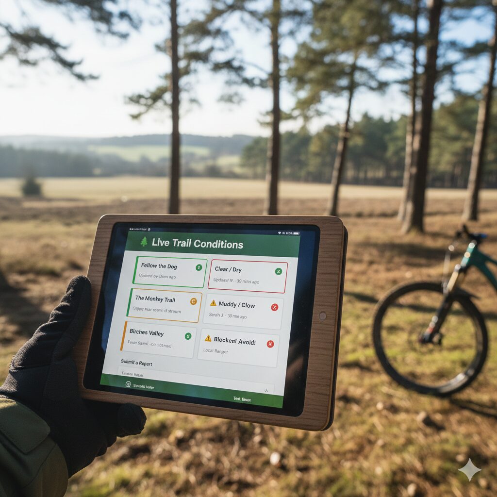 reports showing mountain bike trails on cannock chase