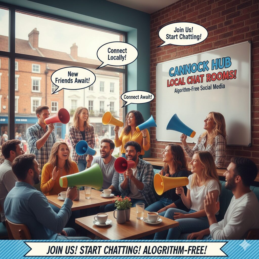 an image showing local people using the cannock hub kocal chat rooms
